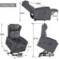 Brocle Power Lift Recliner Chair, Adjustable Modern Lift Chair, Lift Recliner Sofa for Back, Lumbar, Legs Support, Classic Power Recliner Chair with Remote Control, Side Pocket (Technical Fabric Grey)