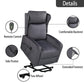 Brocle Power Lift Recliner Chair, Adjustable Modern Lift Chair, Lift Recliner Sofa for Back, Lumbar, Legs Support, Classic Power Recliner Chair with Remote Control, Side Pocket (Technical Fabric Grey)